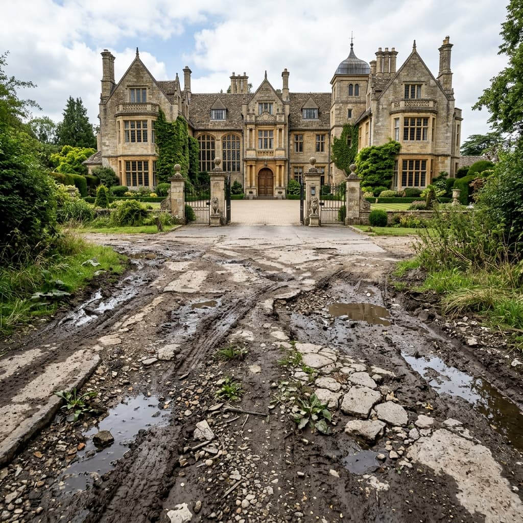 Before - Old Concrete Driveway